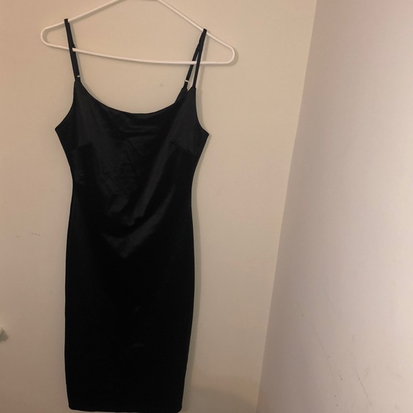 Satin Black Dress - Picture 3 of 4